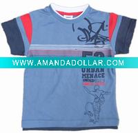 Wholesale premium quality boy summer cotton t-shirt stock C1649#blue