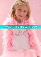 Wholesale girl's diva white t shirt