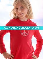 Wholesale Girls Peace Sign T Shirt