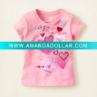 Wholesale Printing Girls Little Sister T Shirt