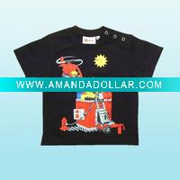 Black with pattern children t-shirt