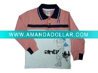 Wholesale long style children winter t-shirt