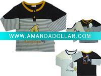 Wholesale fresh style long sleeve boys tshirt