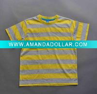 Dyed yarn children's T-shirt