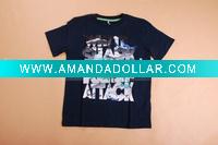 Wholesale fashion sliver glitter printed boy t shirt