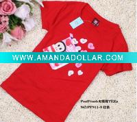 Wholesale New style girls' T-shirt/lady short sleeve t-shirt /cotton T-shirit