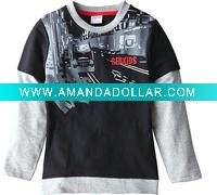 Wholesale 100% bamboo baby boy's t-shirts / fashion & popular long sleeve t-shirt