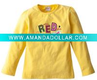 Wholesale 100% organic cotton baby girl's t-shirts / children's t-shirt