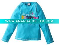 Wholesale bamboo / organic cotton baby girl's t-shirts / children's t-shirt