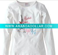 Wholesale 100% bamboo baby girl's t-shirts / fashion & popular long sleeve t-shirt