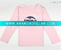 Wholesale organic cotton / bamboo child t-shirts / baby girl's t-shirt