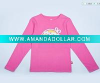 Wholesale bamboo children t-shirs / baby girl's long sleeve t-shirt