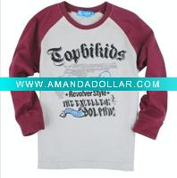 Wholesale organic cotton children t-shirs / baby boy's t-shirt
