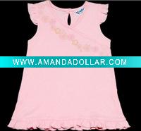 Wholesale cotton / bamboo baby girl's t-shirt / dress