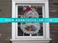 Wholesale 3D glitter window sticker Christmas decoration