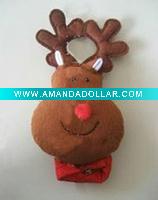 Wholesale decorative christmas door reindeer, door hanging christmas reindeer, Promotional Xmas snowman toys