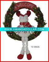 Wholesale Popular Christmas hanging Wreaths/Christmas door Decoration