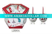 Wholesale Christmas Box Set Ornament with pvc window cover