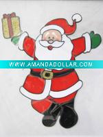 Wholesale Christmas Santa Claus PVC window sticker