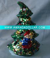 Wholesale ceramic christmas candle holder, tea light holder, x'mas tree decoration