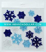 Wholesale Snowflake for Christmas decoration TPR window gel sticker