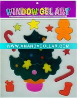 Wholesale fashion TPR window gel sticker for christmas decoration(LD-B2373)