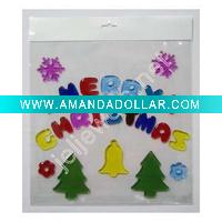 Wholesale Christmas decoration self-adhesive sticker home decoration TPR Window gel sticker