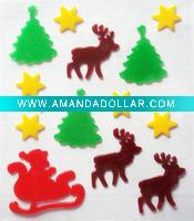 Wholesale Christmas decoration self-adhesive sticker home Window TPR gel sticker