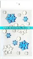 Wholesale snow flake for christmas decoration made from TPR gel window sticker