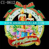 Wholesale glitter christmas window sticker