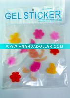 Wholesale window gel decoration/flower sticker