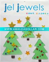 Christmas TPR window gel sticker