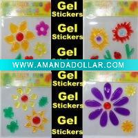 Wholesale window gel decoration/flower sticker