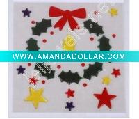 Wholesale garland fro Christmas deocation TPR gel window home sticker