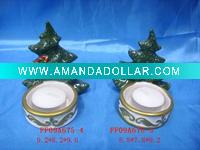 Wholesale ceramic christmas tree candleholder
