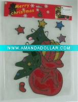 Wholesale lovely PVC window stickers for christmas decro. (LD-M066)
