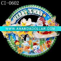 Wholesale santa christmas window sticker