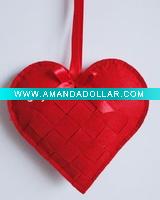 Wholesale Felt Heart Christmas Decoration HR10-77