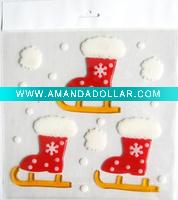 Wholesale boots for Christmas deocation TPR gel window home sticker