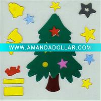 christmas tree window gel stickers(LD-B2363)
