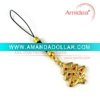 Wholesale Promotional christmas tree gifts,cell phone hand strap EC2271F-G
