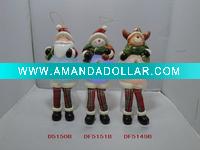 Wholesale ceramic christmas hanging decoration with LED light