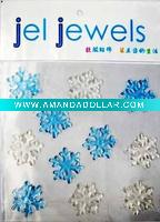 Wholesale snowflakes for Christmas TPR window gel sticker