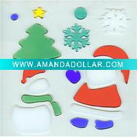 Wholesale magic christmas window gel stickers (LD-B111)