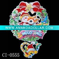 christmas wreth window sticker
