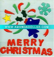 Wholesale fuuny window gel stickers for christmas adornament (LD-B2191)