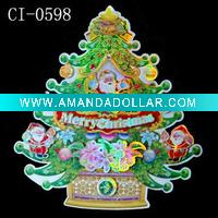 christmas tree window sticker