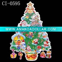 christmas tree window sticker