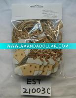 Arts craft decorative wood christmas tree ornament