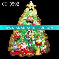christmas tree window sticker